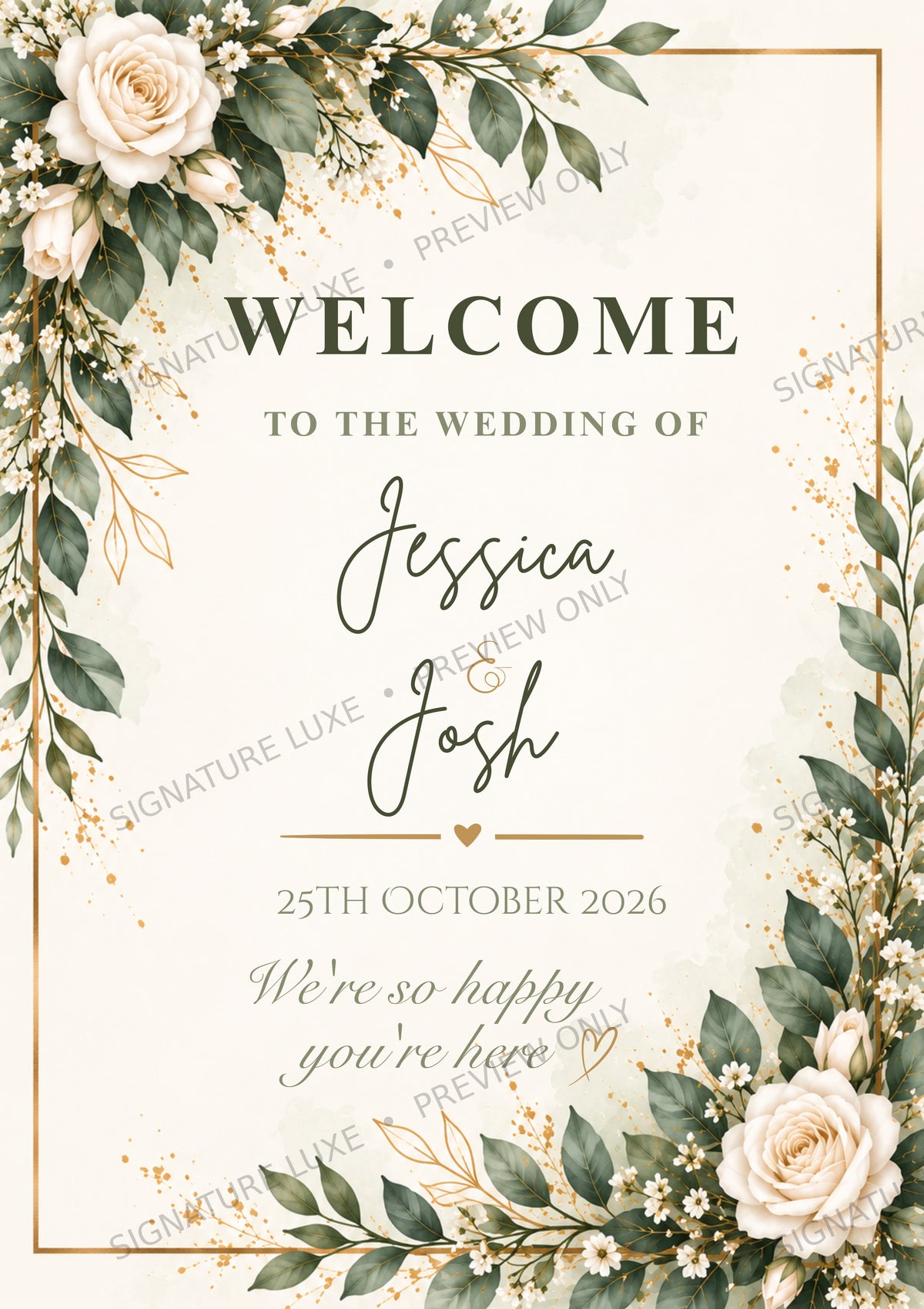 Editable Wedding Sign Bundle | Canva Wedding Templates