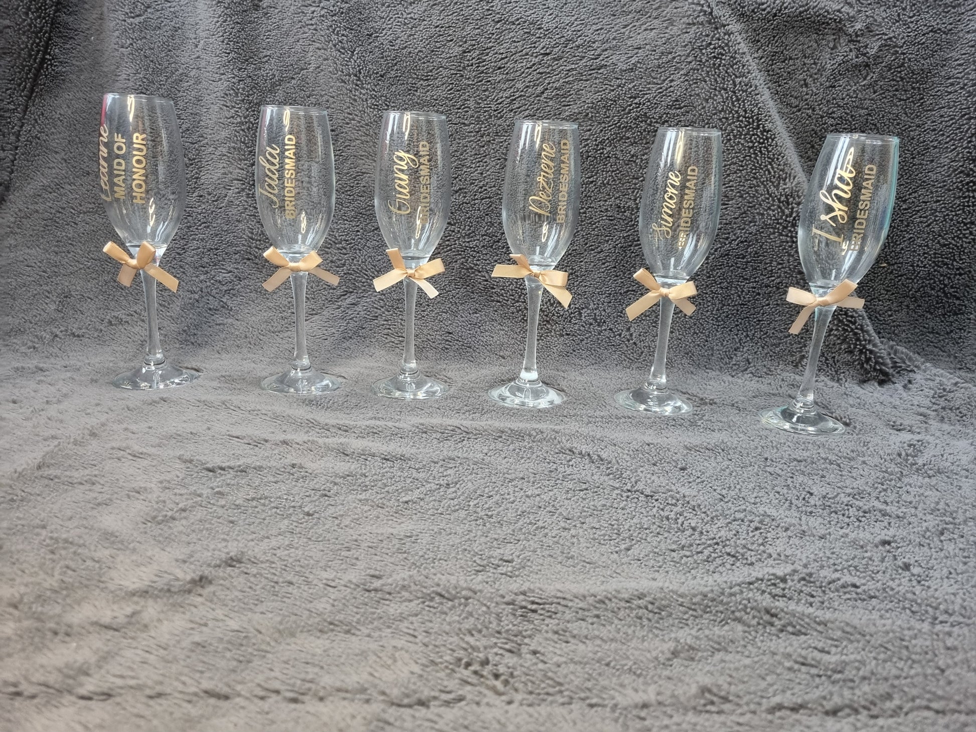 Personalised champagne flute wedding and hen party gift