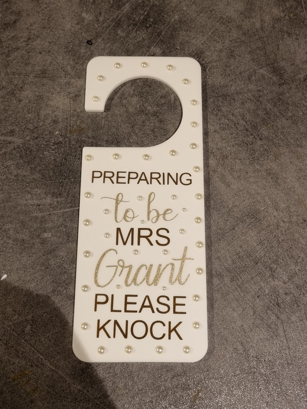 Bride personalised wedding hanger bridal morning keepsake