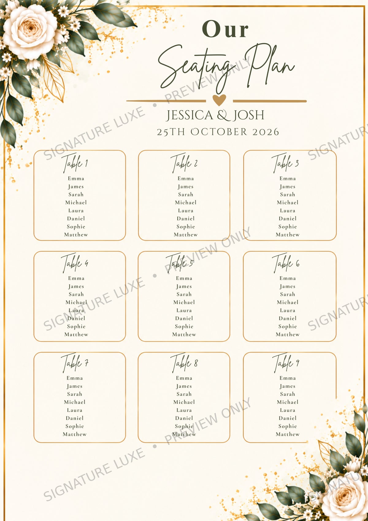 Editable Wedding Sign Bundle | Canva Wedding Templates