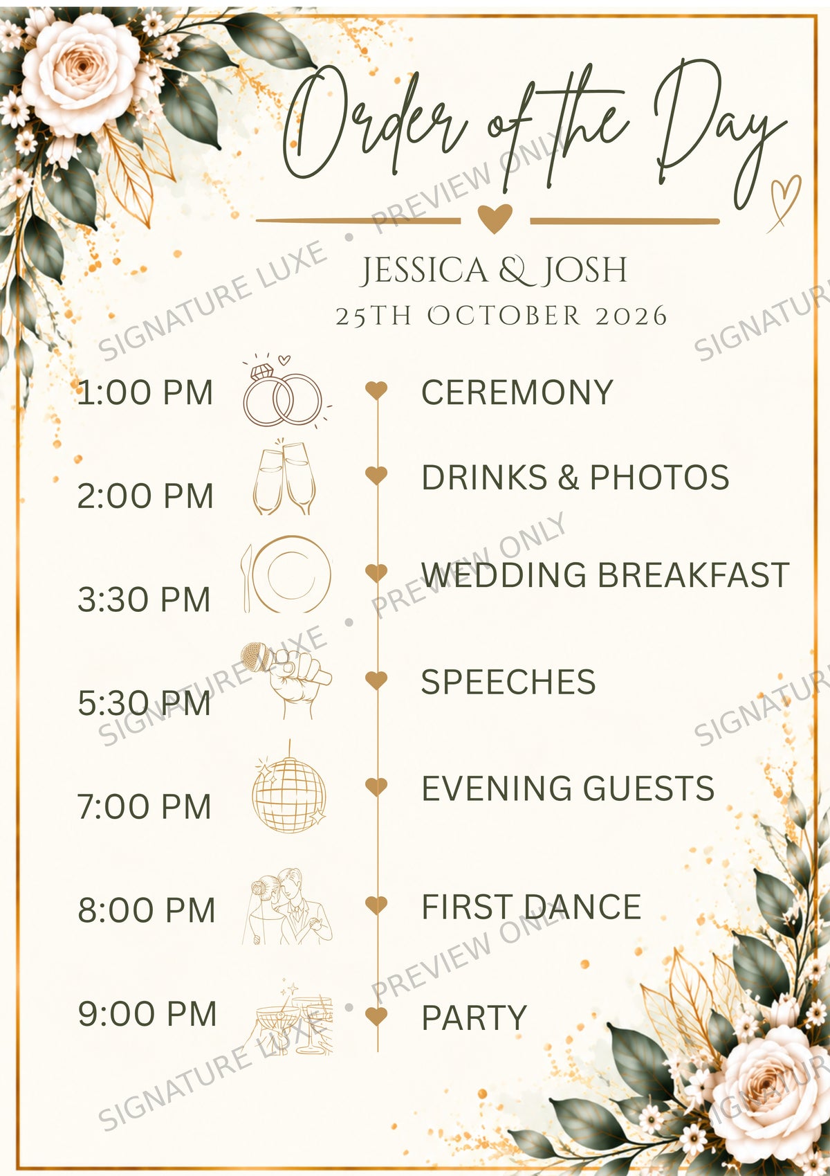 Editable Wedding Sign Bundle | Canva Wedding Templates