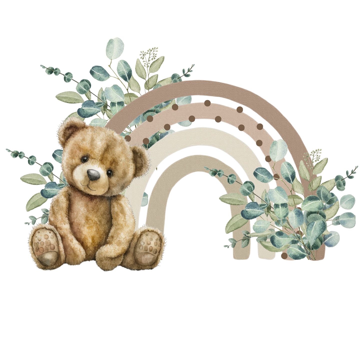 Acrylic teddy rainbow milestone discs
