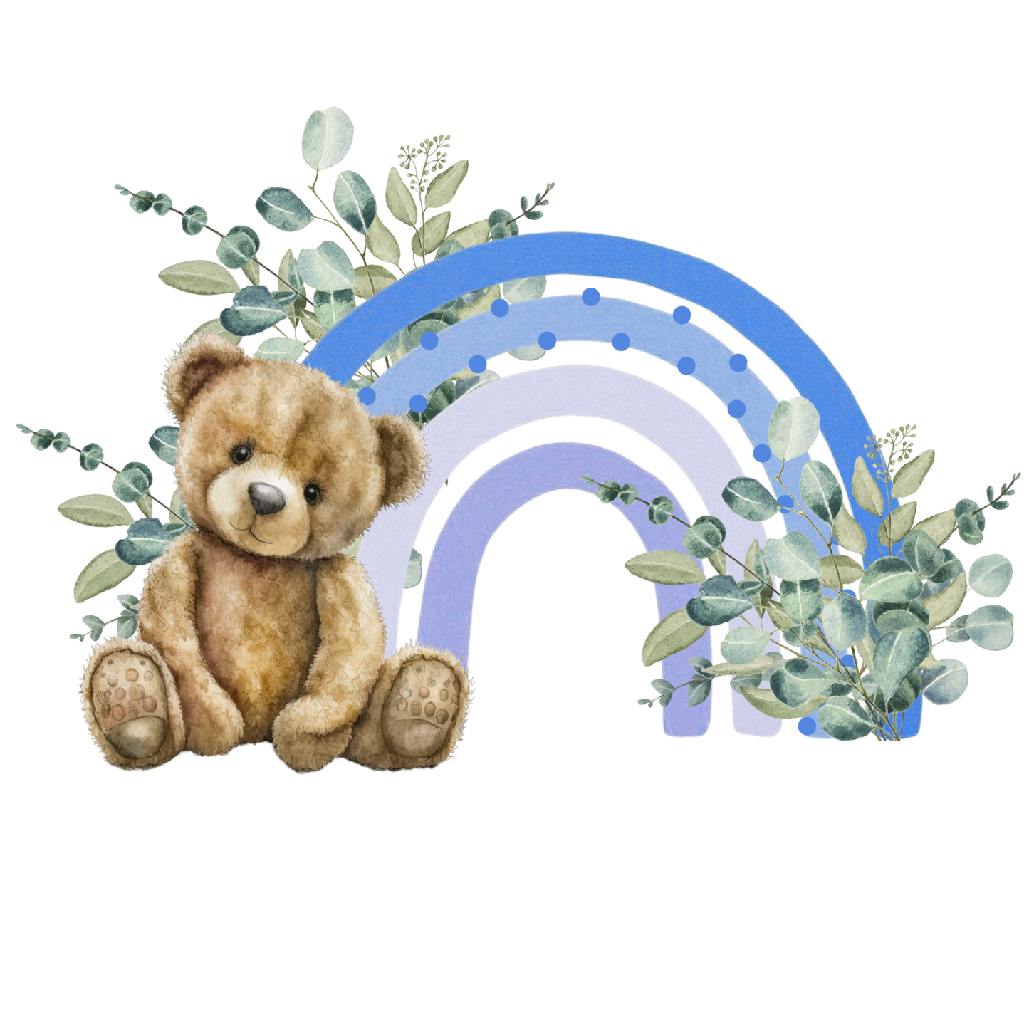 Acrylic teddy rainbow milestone discs