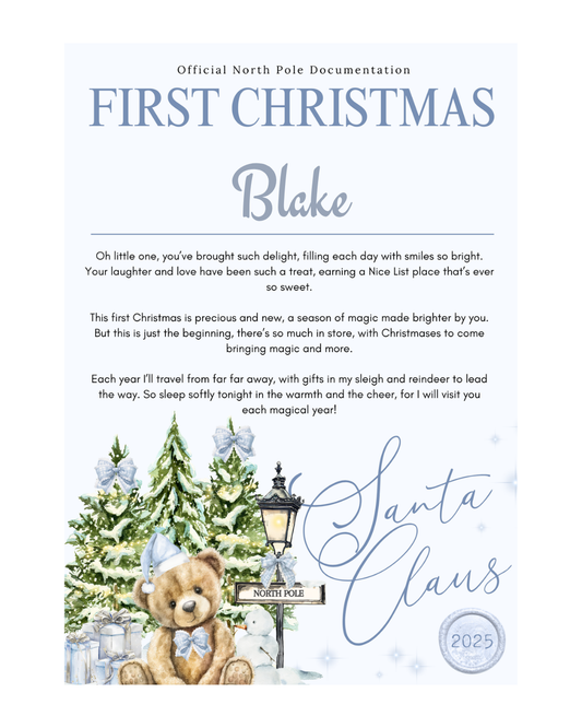 First Christmas letter