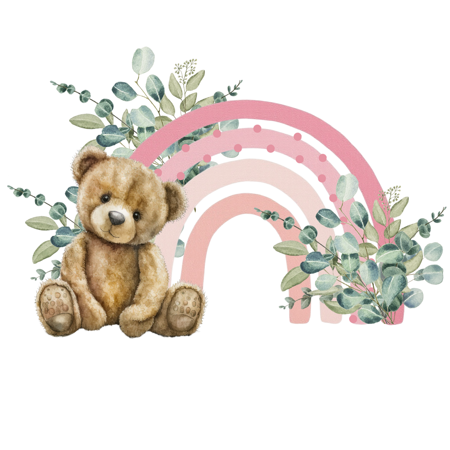 Acrylic teddy rainbow milestone discs
