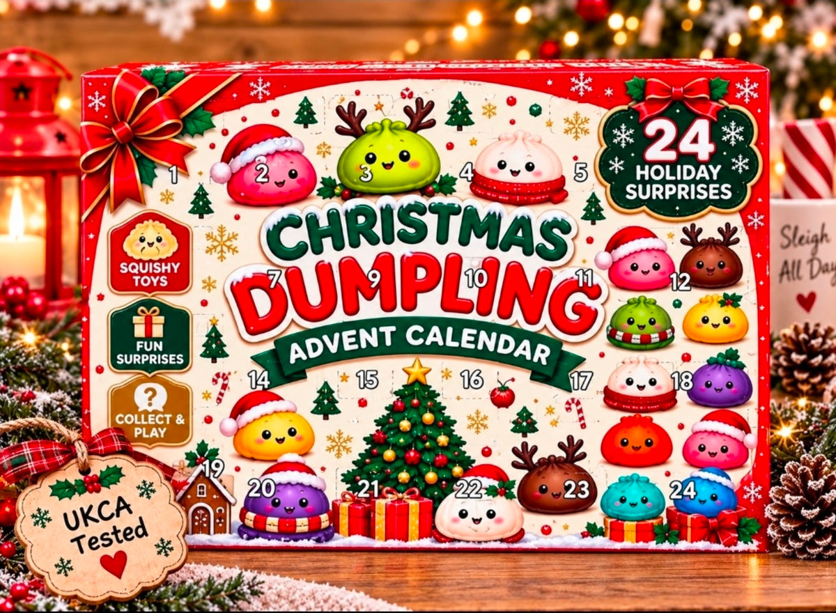 Christmas Dumpling Advent Calendar with 24 squishy toy surprises