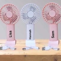 Personalised rechargeable fan