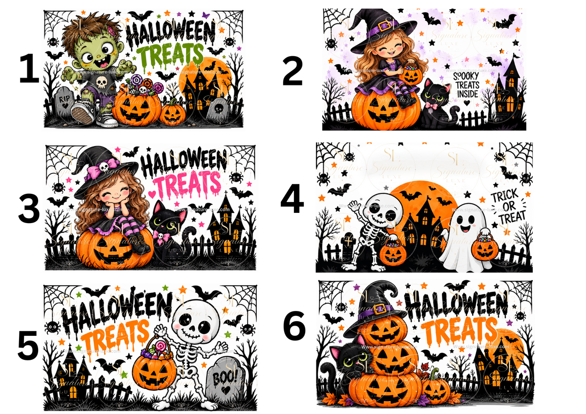 Halloween treat box digital designs 1 to 6