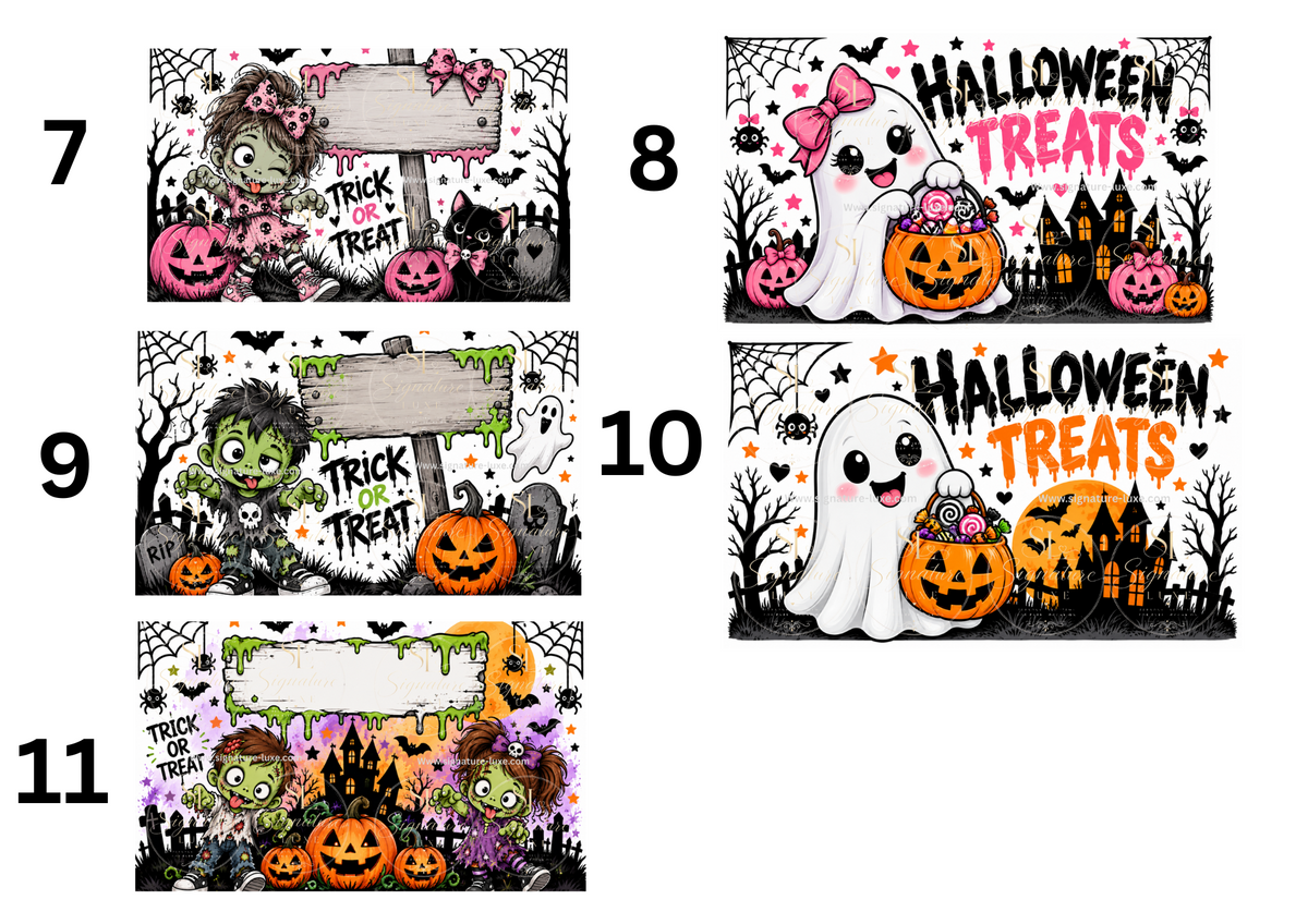 Halloween treat box digital designs 7 to 11
