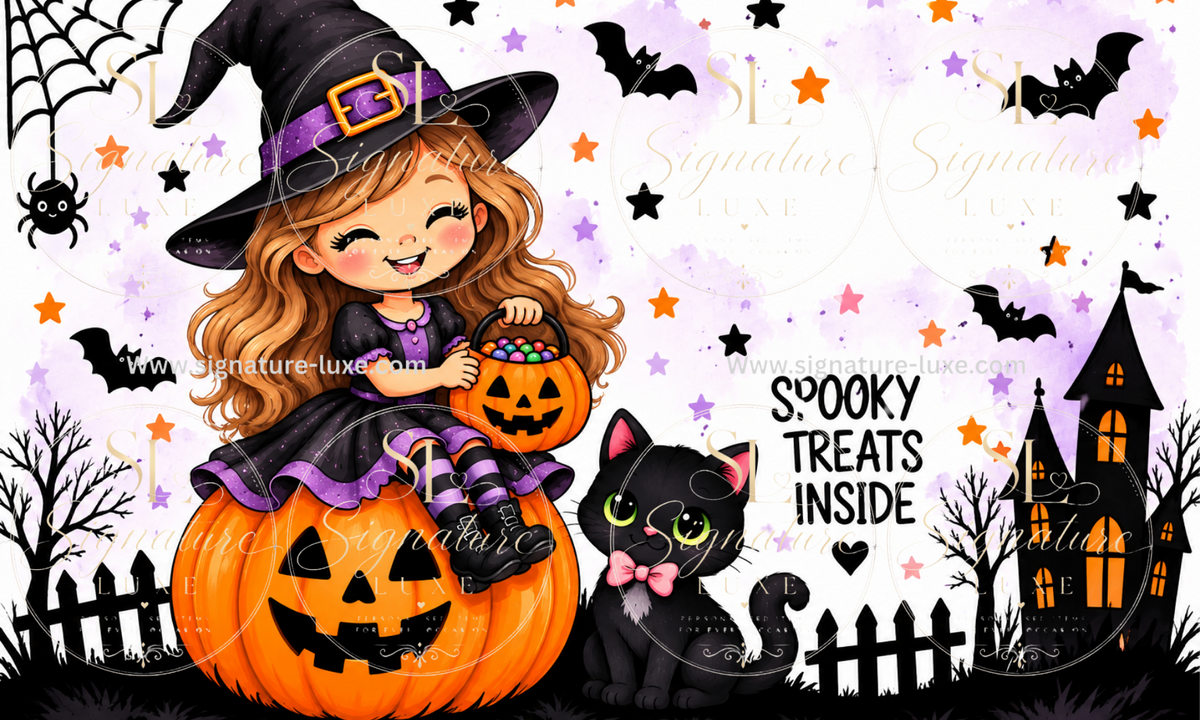 Halloween digital design preview - witch