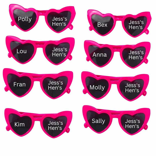 Personalised Heart shaped sunglasses