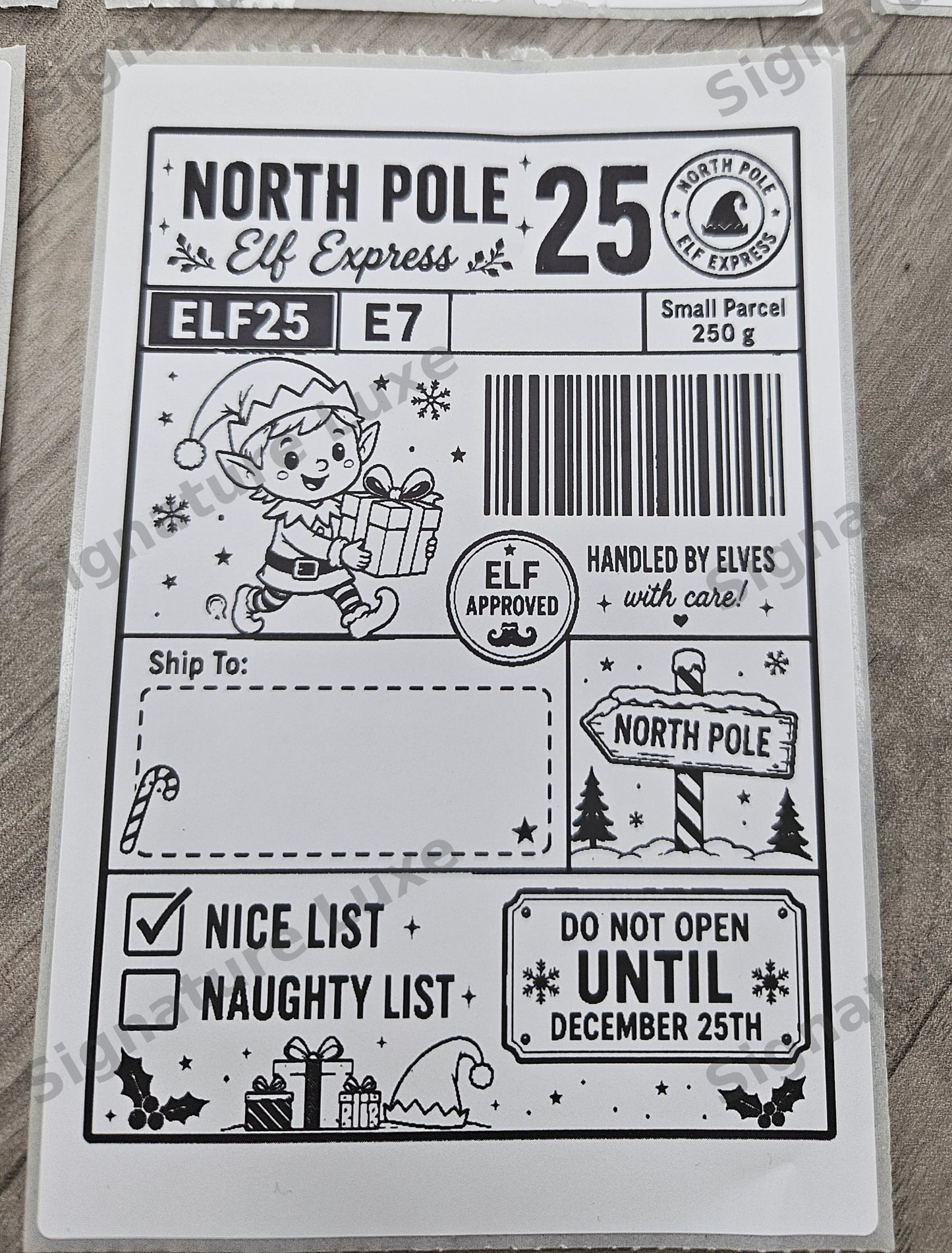Personalised North Pole Santa Mail Labels – A6 – 10 Pack